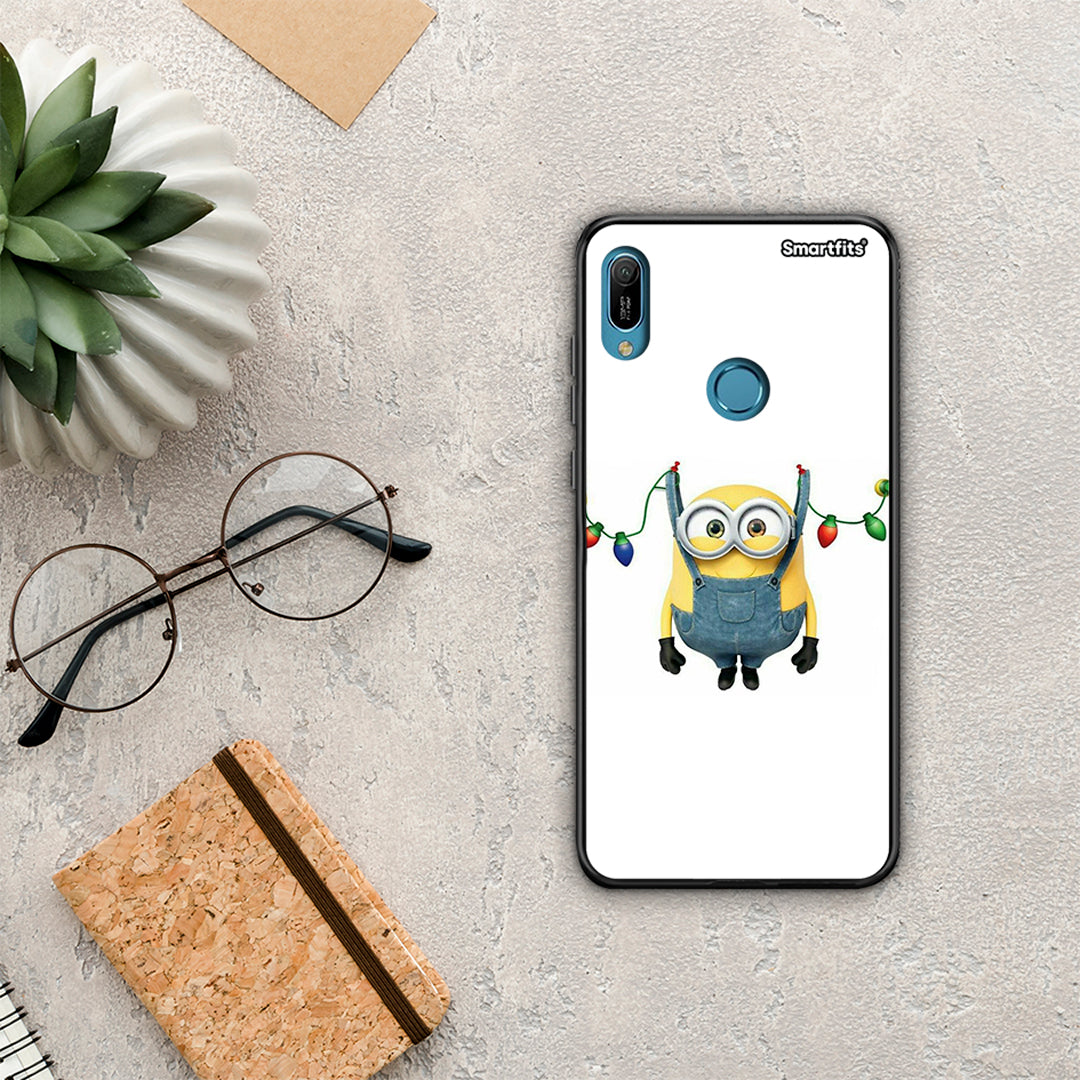 Xmas Minion Lights - Huawei Y6 2019 θήκη