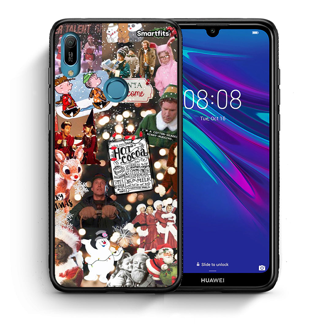 Θήκη Huawei Y6 2019 Xmas Movies από τη Smartfits με σχέδιο στο πίσω μέρος και μαύρο περίβλημα | Huawei Y6 2019 Xmas Movies case with colorful back and black bezels