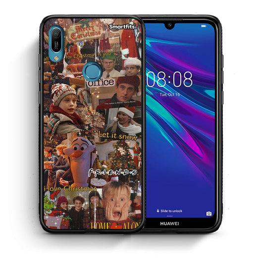 Θήκη Huawei Y6 2019 Xmas Wishes από τη Smartfits με σχέδιο στο πίσω μέρος και μαύρο περίβλημα | Huawei Y6 2019 Xmas Wishes case with colorful back and black bezels