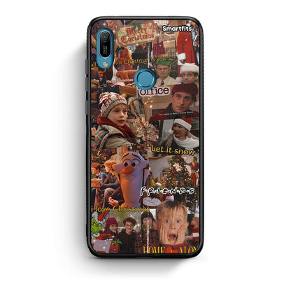 Huawei Y6 2019 Xmas Wishes θήκη από τη Smartfits με σχέδιο στο πίσω μέρος και μαύρο περίβλημα | Smartphone case with colorful back and black bezels by Smartfits