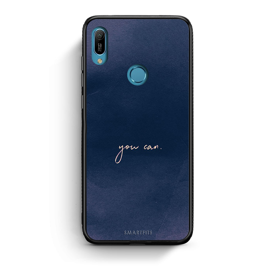 Huawei Y6 2019 You Can θήκη από τη Smartfits με σχέδιο στο πίσω μέρος και μαύρο περίβλημα | Smartphone case with colorful back and black bezels by Smartfits