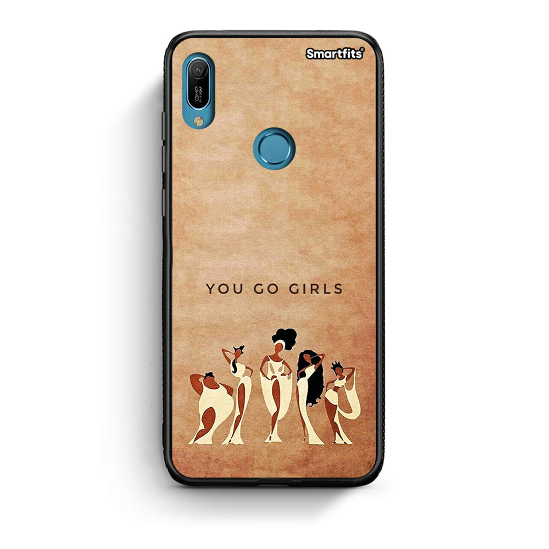 Huawei Y6 2019 You Go Girl θήκη από τη Smartfits με σχέδιο στο πίσω μέρος και μαύρο περίβλημα | Smartphone case with colorful back and black bezels by Smartfits