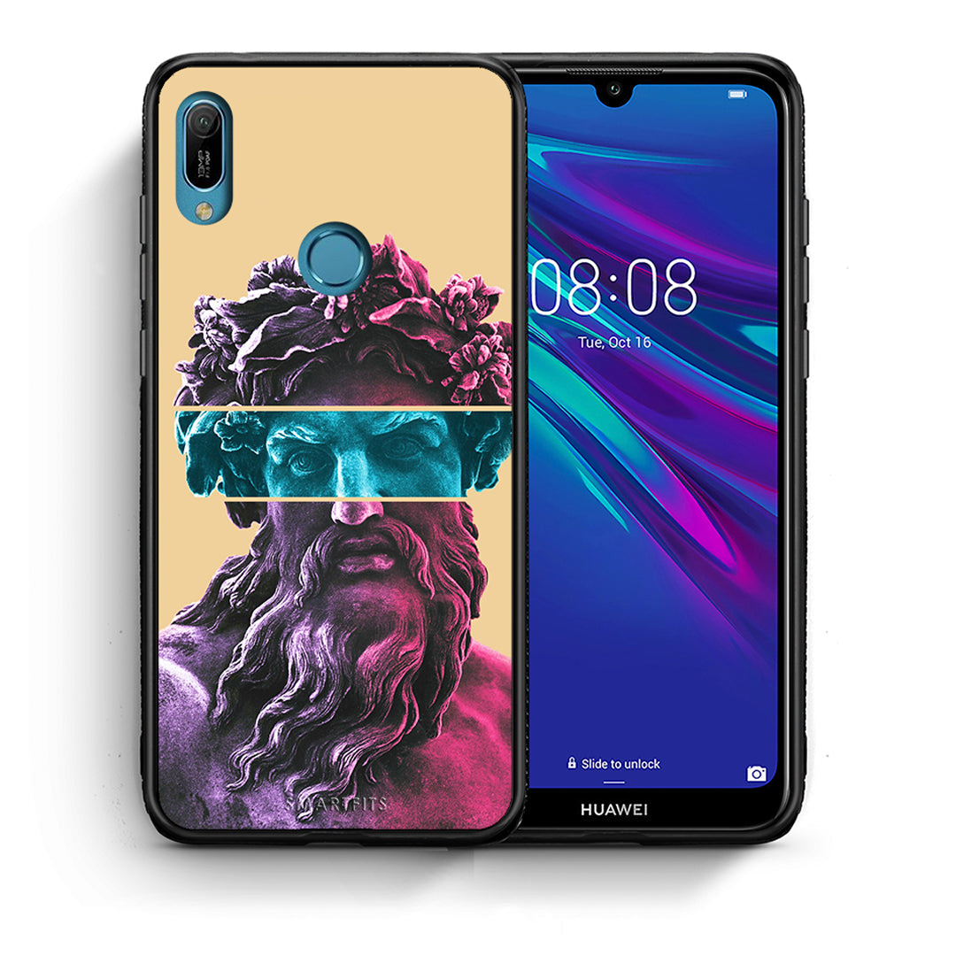 Θήκη Αγίου Βαλεντίνου Huawei Y6 2019 Zeus Art από τη Smartfits με σχέδιο στο πίσω μέρος και μαύρο περίβλημα | Huawei Y6 2019 Zeus Art case with colorful back and black bezels