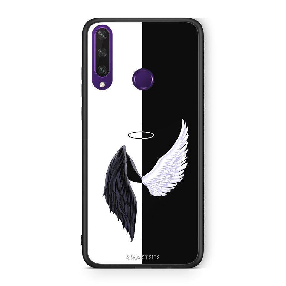 Huawei Y6p Angels Demons θήκη από τη Smartfits με σχέδιο στο πίσω μέρος και μαύρο περίβλημα | Smartphone case with colorful back and black bezels by Smartfits