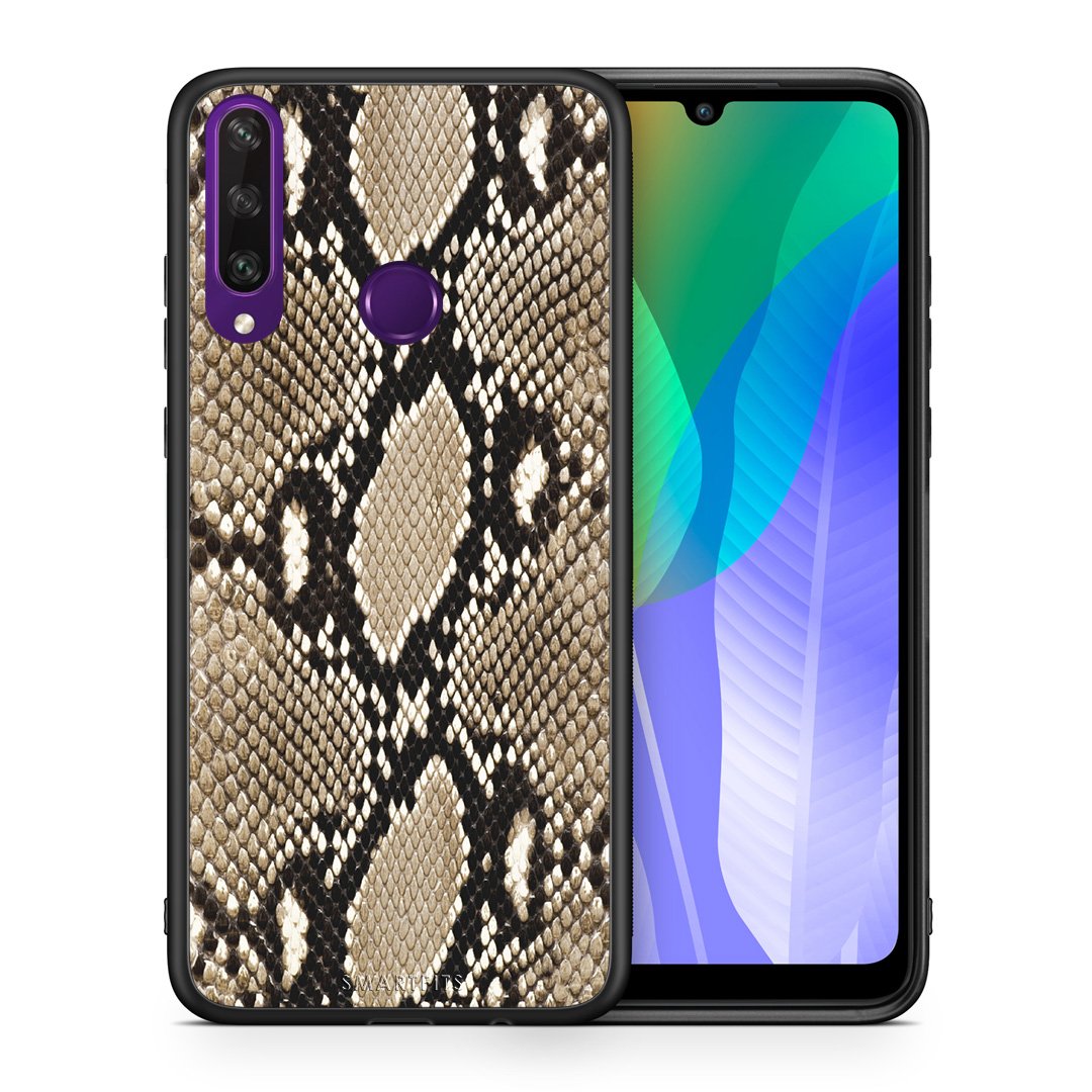 Θήκη Huawei Y6p Fashion Snake Animal από τη Smartfits με σχέδιο στο πίσω μέρος και μαύρο περίβλημα | Huawei Y6p Fashion Snake Animal case with colorful back and black bezels