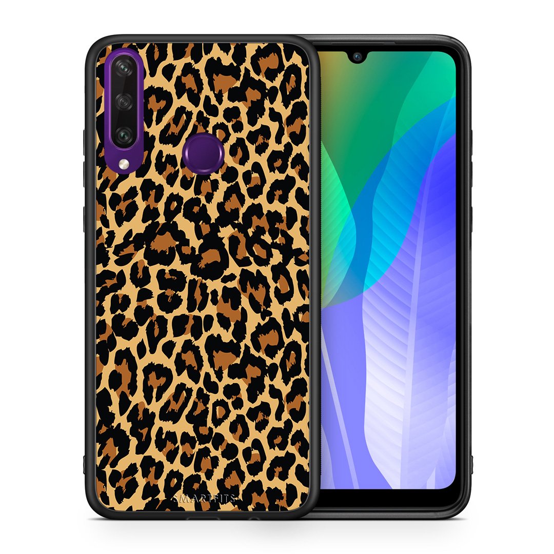 Θήκη Huawei Y6p Leopard Animal από τη Smartfits με σχέδιο στο πίσω μέρος και μαύρο περίβλημα | Huawei Y6p Leopard Animal case with colorful back and black bezels