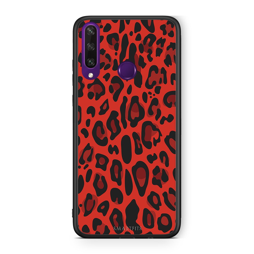 4 - Huawei Y6p Red Leopard Animal case, cover, bumper