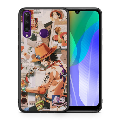 Θήκη Huawei Y6p Anime Collage από τη Smartfits με σχέδιο στο πίσω μέρος και μαύρο περίβλημα | Huawei Y6p Anime Collage case with colorful back and black bezels