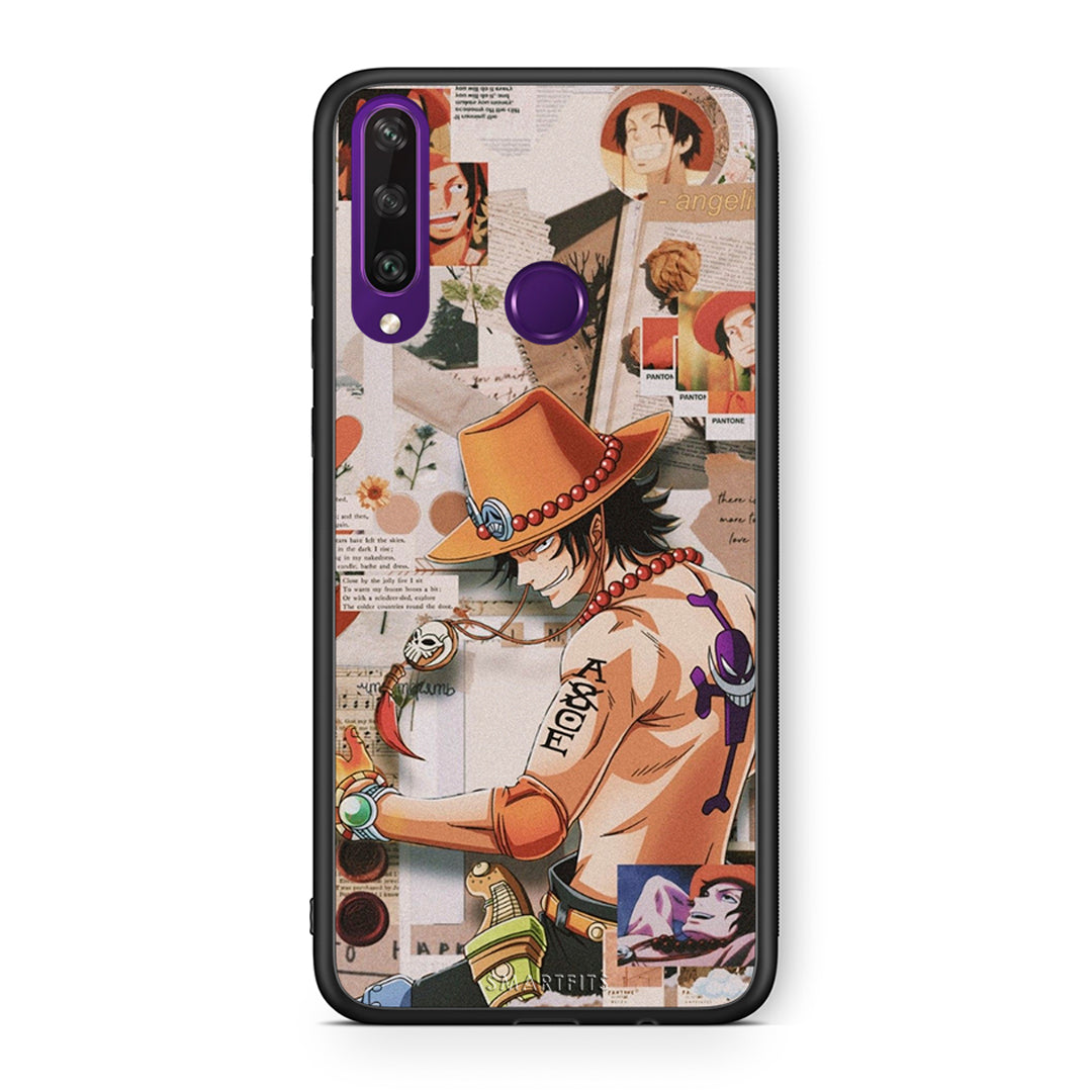 Huawei Y6p Anime Collage θήκη από τη Smartfits με σχέδιο στο πίσω μέρος και μαύρο περίβλημα | Smartphone case with colorful back and black bezels by Smartfits