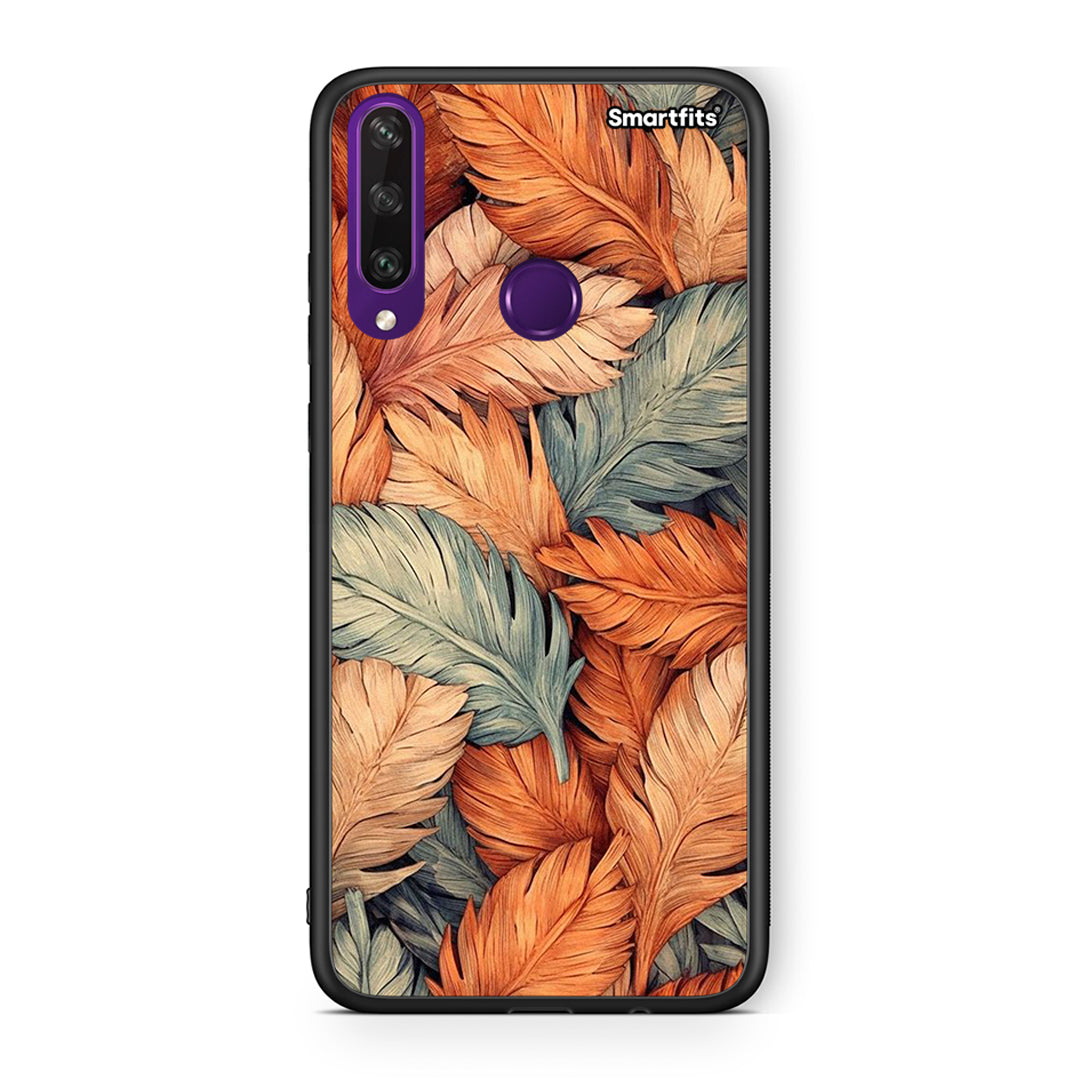 Huawei Y6p Autumn Leaves Θήκη από τη Smartfits με σχέδιο στο πίσω μέρος και μαύρο περίβλημα | Smartphone case with colorful back and black bezels by Smartfits