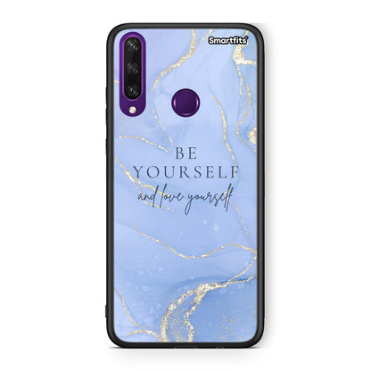 Huawei Y6p Be Yourself θήκη από τη Smartfits με σχέδιο στο πίσω μέρος και μαύρο περίβλημα | Smartphone case with colorful back and black bezels by Smartfits