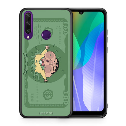 Θήκη Αγίου Βαλεντίνου Huawei Y6p Big Money από τη Smartfits με σχέδιο στο πίσω μέρος και μαύρο περίβλημα | Huawei Y6p Big Money case with colorful back and black bezels