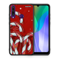 Thumbnail for Θήκη Huawei Y6p Candy Cane από τη Smartfits με σχέδιο στο πίσω μέρος και μαύρο περίβλημα | Huawei Y6p Candy Cane case with colorful back and black bezels