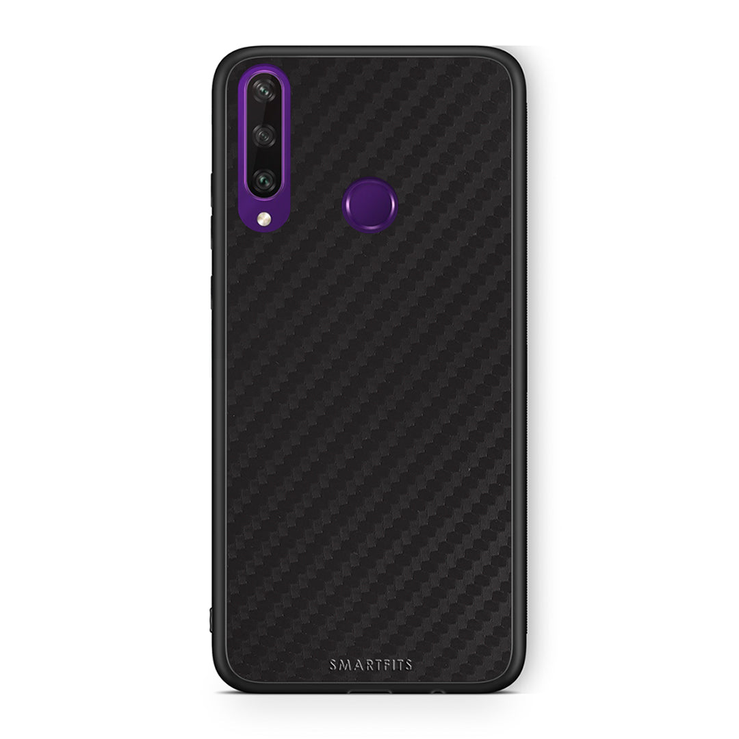 Huawei Y6p Carbon Black θήκη από τη Smartfits με σχέδιο στο πίσω μέρος και μαύρο περίβλημα | Smartphone case with colorful back and black bezels by Smartfits