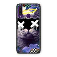 Thumbnail for Huawei Y6p Cat Collage θήκη από τη Smartfits με σχέδιο στο πίσω μέρος και μαύρο περίβλημα | Smartphone case with colorful back and black bezels by Smartfits