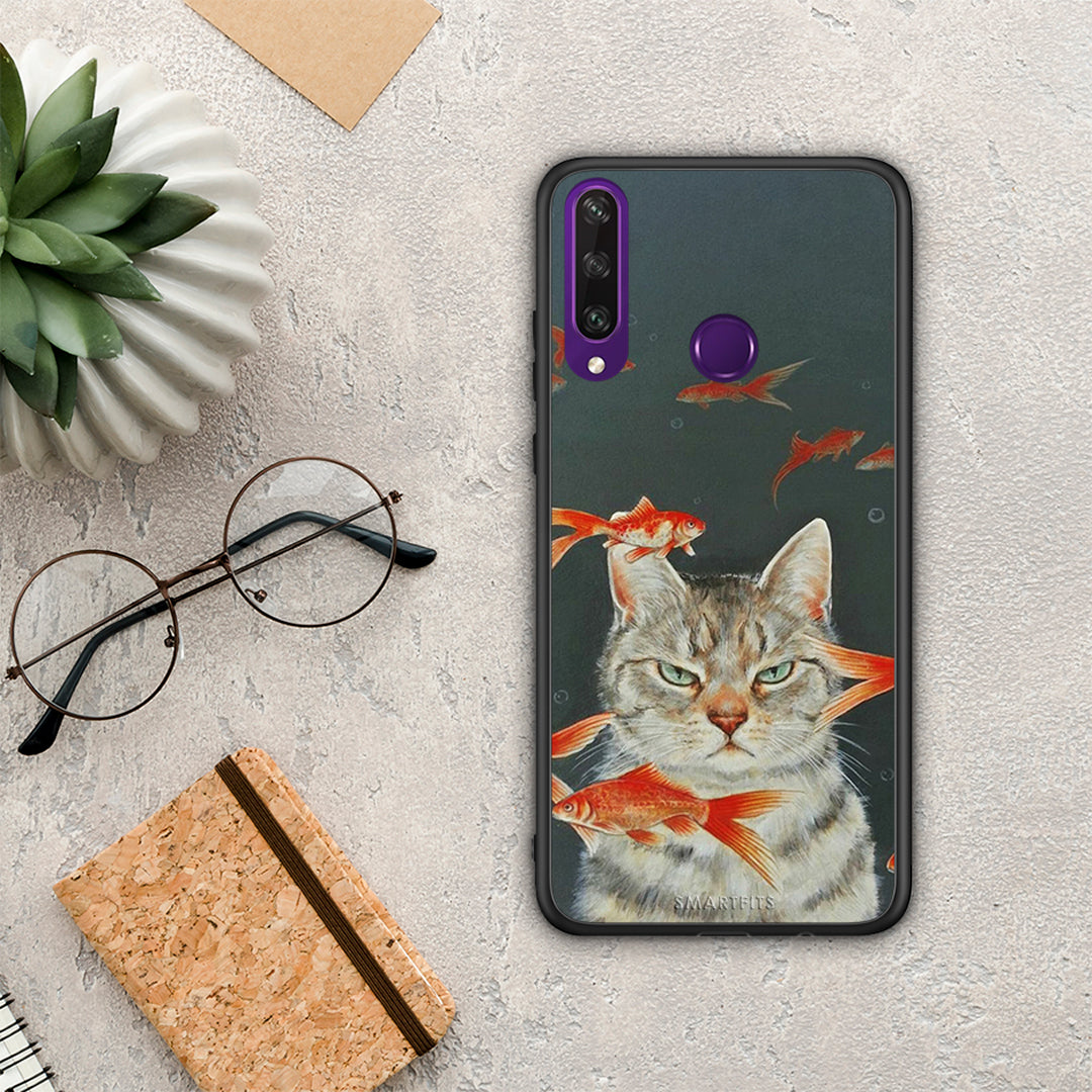 Cat Goldfish - Huawei Y6p θήκη