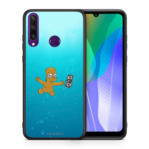 Θήκη Huawei Y6p Chasing Money από τη Smartfits με σχέδιο στο πίσω μέρος και μαύρο περίβλημα | Huawei Y6p Chasing Money case with colorful back and black bezels