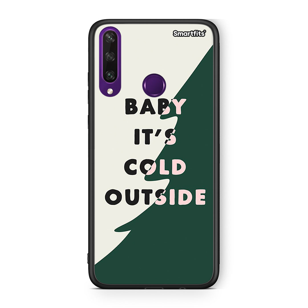 Huawei Y6p Cold Outside θήκη από τη Smartfits με σχέδιο στο πίσω μέρος και μαύρο περίβλημα | Smartphone case with colorful back and black bezels by Smartfits