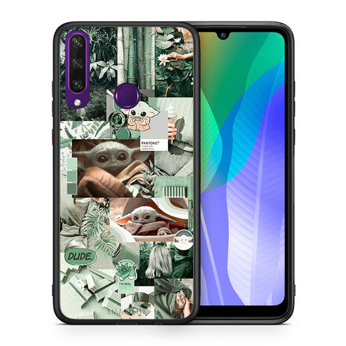 Θήκη Αγίου Βαλεντίνου Huawei Y6p Collage Dude από τη Smartfits με σχέδιο στο πίσω μέρος και μαύρο περίβλημα | Huawei Y6p Collage Dude case with colorful back and black bezels