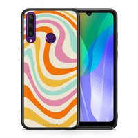 Thumbnail for Θήκη Huawei Y6p Colourful Waves από τη Smartfits με σχέδιο στο πίσω μέρος και μαύρο περίβλημα | Huawei Y6p Colourful Waves case with colorful back and black bezels