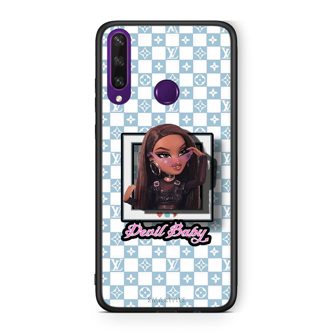 Huawei Y6p Devil Baby Θήκη Αγίου Βαλεντίνου από τη Smartfits με σχέδιο στο πίσω μέρος και μαύρο περίβλημα | Smartphone case with colorful back and black bezels by Smartfits