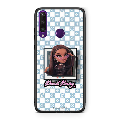 Huawei Y6p Devil Baby Θήκη Αγίου Βαλεντίνου από τη Smartfits με σχέδιο στο πίσω μέρος και μαύρο περίβλημα | Smartphone case with colorful back and black bezels by Smartfits