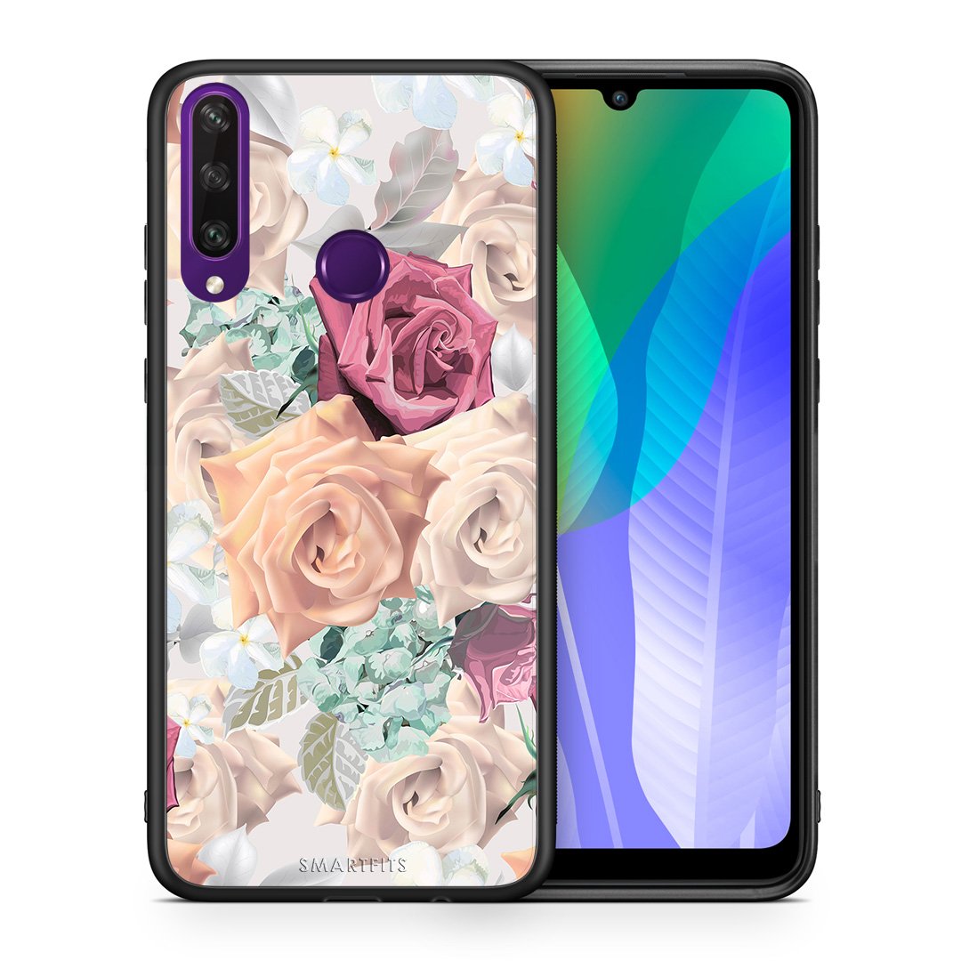 Θήκη Huawei Y6p Bouquet Floral από τη Smartfits με σχέδιο στο πίσω μέρος και μαύρο περίβλημα | Huawei Y6p Bouquet Floral case with colorful back and black bezels