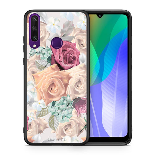 Θήκη Huawei Y6p Bouquet Floral από τη Smartfits με σχέδιο στο πίσω μέρος και μαύρο περίβλημα | Huawei Y6p Bouquet Floral case with colorful back and black bezels