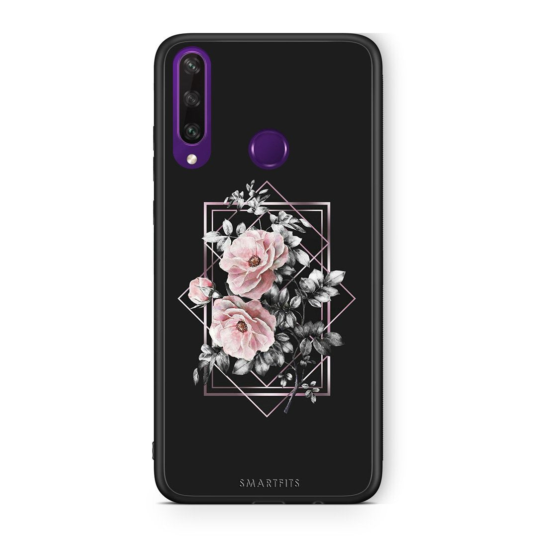 4 - Huawei Y6p Frame Flower case, cover, bumper