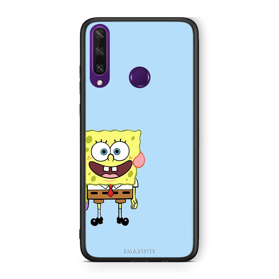 Huawei Y6p Friends Bob θήκη από τη Smartfits με σχέδιο στο πίσω μέρος και μαύρο περίβλημα | Smartphone case with colorful back and black bezels by Smartfits