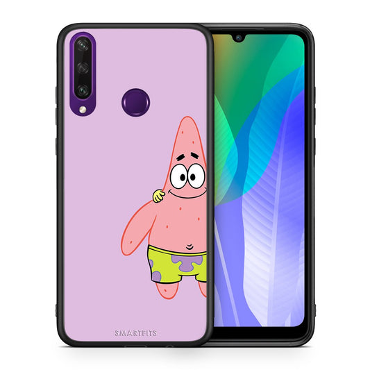 Θήκη Huawei Y6p  Friends Patrick από τη Smartfits με σχέδιο στο πίσω μέρος και μαύρο περίβλημα | Huawei Y6p  Friends Patrick case with colorful back and black bezels