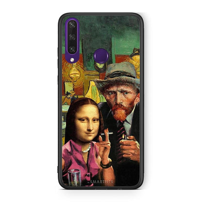 Huawei Y6p Funny Art θήκη από τη Smartfits με σχέδιο στο πίσω μέρος και μαύρο περίβλημα | Smartphone case with colorful back and black bezels by Smartfits