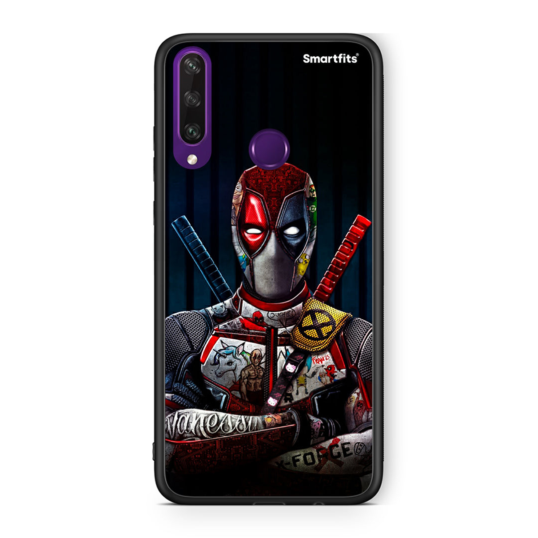 Huawei Y6p Funny Guy θήκη από τη Smartfits με σχέδιο στο πίσω μέρος και μαύρο περίβλημα | Smartphone case with colorful back and black bezels by Smartfits