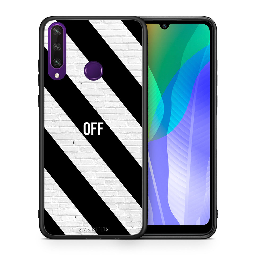 Θήκη Huawei Y6p Get Off από τη Smartfits με σχέδιο στο πίσω μέρος και μαύρο περίβλημα | Huawei Y6p Get Off case with colorful back and black bezels