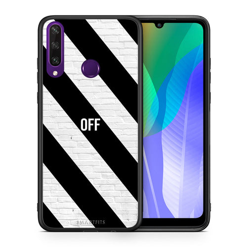 Θήκη Huawei Y6p Get Off από τη Smartfits με σχέδιο στο πίσω μέρος και μαύρο περίβλημα | Huawei Y6p Get Off case with colorful back and black bezels