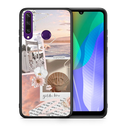 Θήκη Αγίου Βαλεντίνου Huawei Y6p Golden Hour από τη Smartfits με σχέδιο στο πίσω μέρος και μαύρο περίβλημα | Huawei Y6p Golden Hour case with colorful back and black bezels