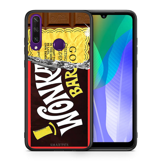 Θήκη Huawei Y6p Golden Ticket από τη Smartfits με σχέδιο στο πίσω μέρος και μαύρο περίβλημα | Huawei Y6p Golden Ticket case with colorful back and black bezels