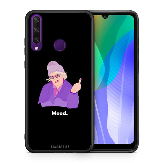 Θήκη Huawei Y6p Grandma Mood Black από τη Smartfits με σχέδιο στο πίσω μέρος και μαύρο περίβλημα | Huawei Y6p Grandma Mood Black case with colorful back and black bezels