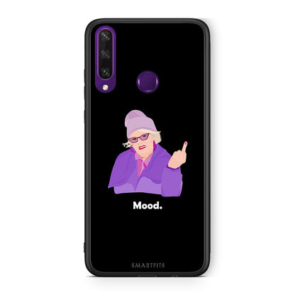 Huawei Y6p Grandma Mood Black θήκη από τη Smartfits με σχέδιο στο πίσω μέρος και μαύρο περίβλημα | Smartphone case with colorful back and black bezels by Smartfits