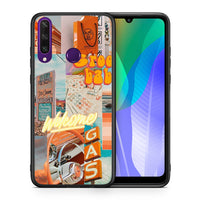 Thumbnail for Θήκη Αγίου Βαλεντίνου Huawei Y6p Groovy Babe από τη Smartfits με σχέδιο στο πίσω μέρος και μαύρο περίβλημα | Huawei Y6p Groovy Babe case with colorful back and black bezels