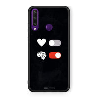 Thumbnail for Huawei Y6p Heart Vs Brain Θήκη Αγίου Βαλεντίνου από τη Smartfits με σχέδιο στο πίσω μέρος και μαύρο περίβλημα | Smartphone case with colorful back and black bezels by Smartfits