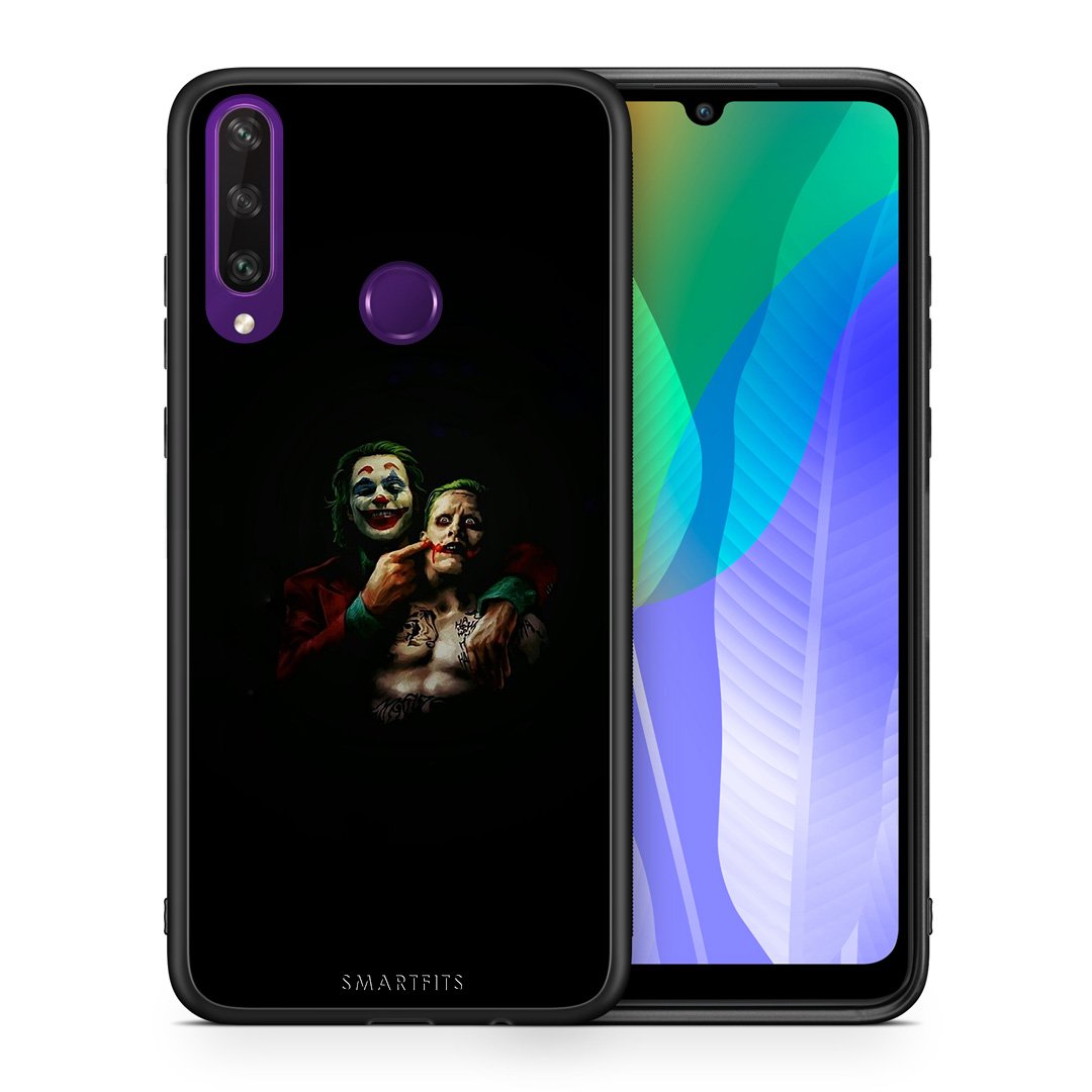 Θήκη Huawei Y6p Clown Hero από τη Smartfits με σχέδιο στο πίσω μέρος και μαύρο περίβλημα | Huawei Y6p Clown Hero case with colorful back and black bezels