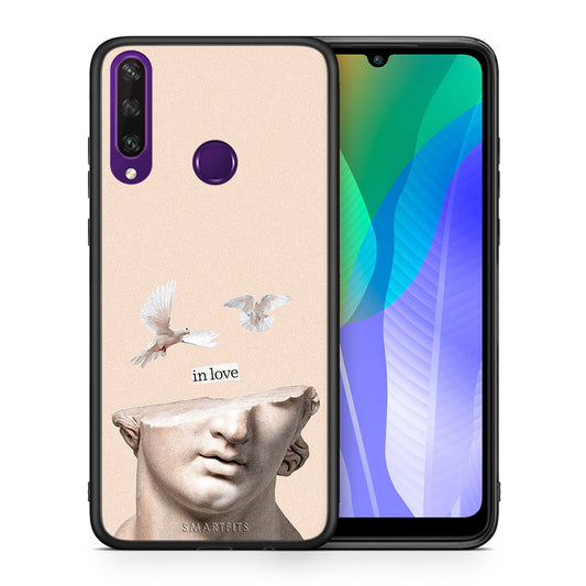 Θήκη Huawei Y6p In Love από τη Smartfits με σχέδιο στο πίσω μέρος και μαύρο περίβλημα | Huawei Y6p In Love case with colorful back and black bezels
