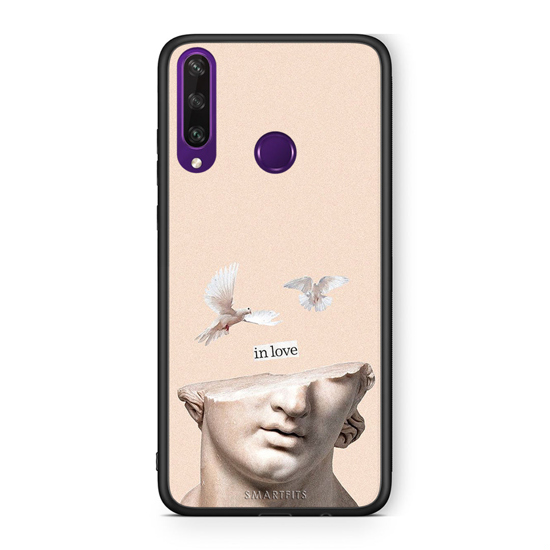 Huawei Y6p In Love θήκη από τη Smartfits με σχέδιο στο πίσω μέρος και μαύρο περίβλημα | Smartphone case with colorful back and black bezels by Smartfits