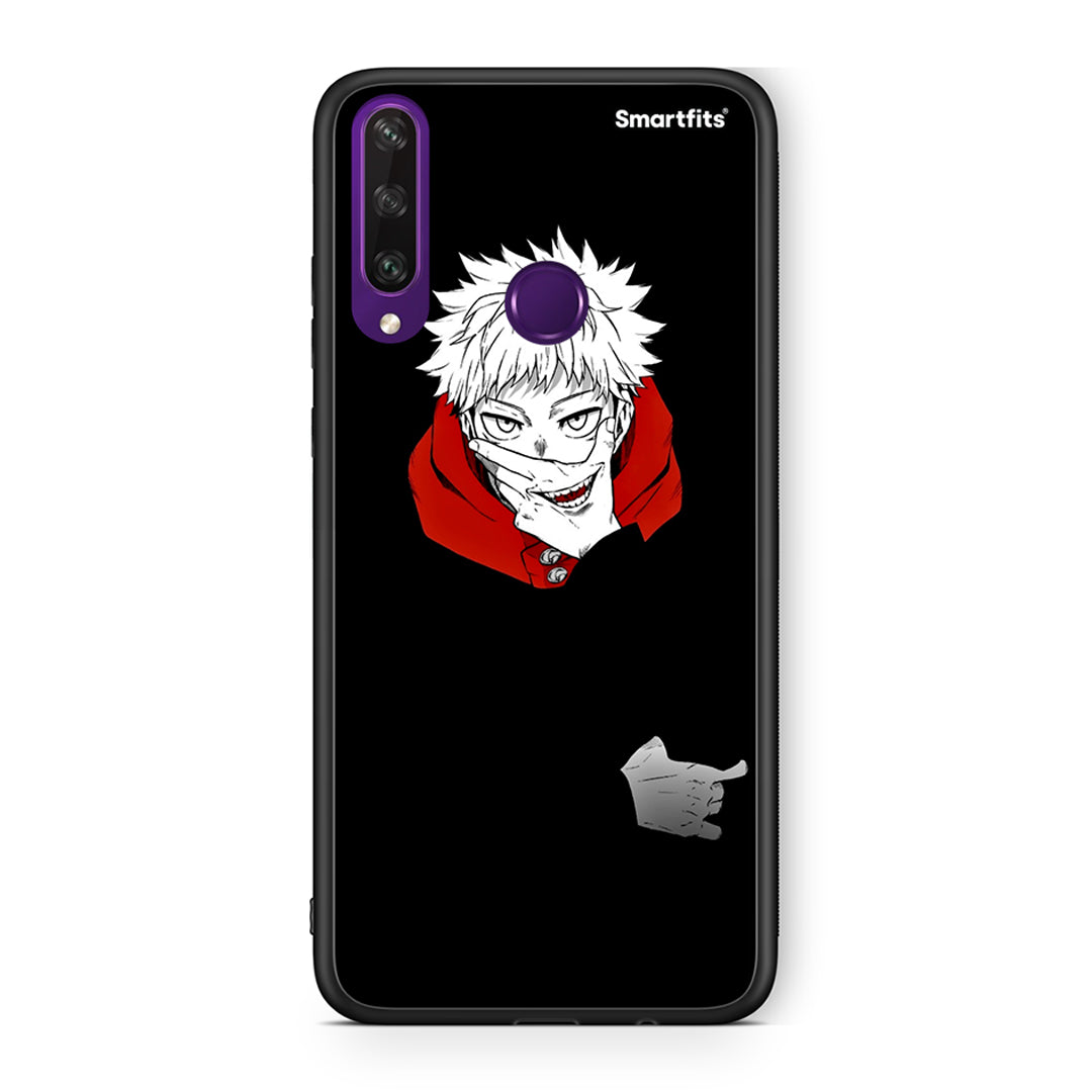 Huawei Y6p Itadori Anime θήκη από τη Smartfits με σχέδιο στο πίσω μέρος και μαύρο περίβλημα | Smartphone case with colorful back and black bezels by Smartfits