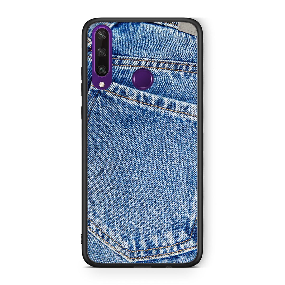 Huawei Y6p Jeans Pocket θήκη από τη Smartfits με σχέδιο στο πίσω μέρος και μαύρο περίβλημα | Smartphone case with colorful back and black bezels by Smartfits