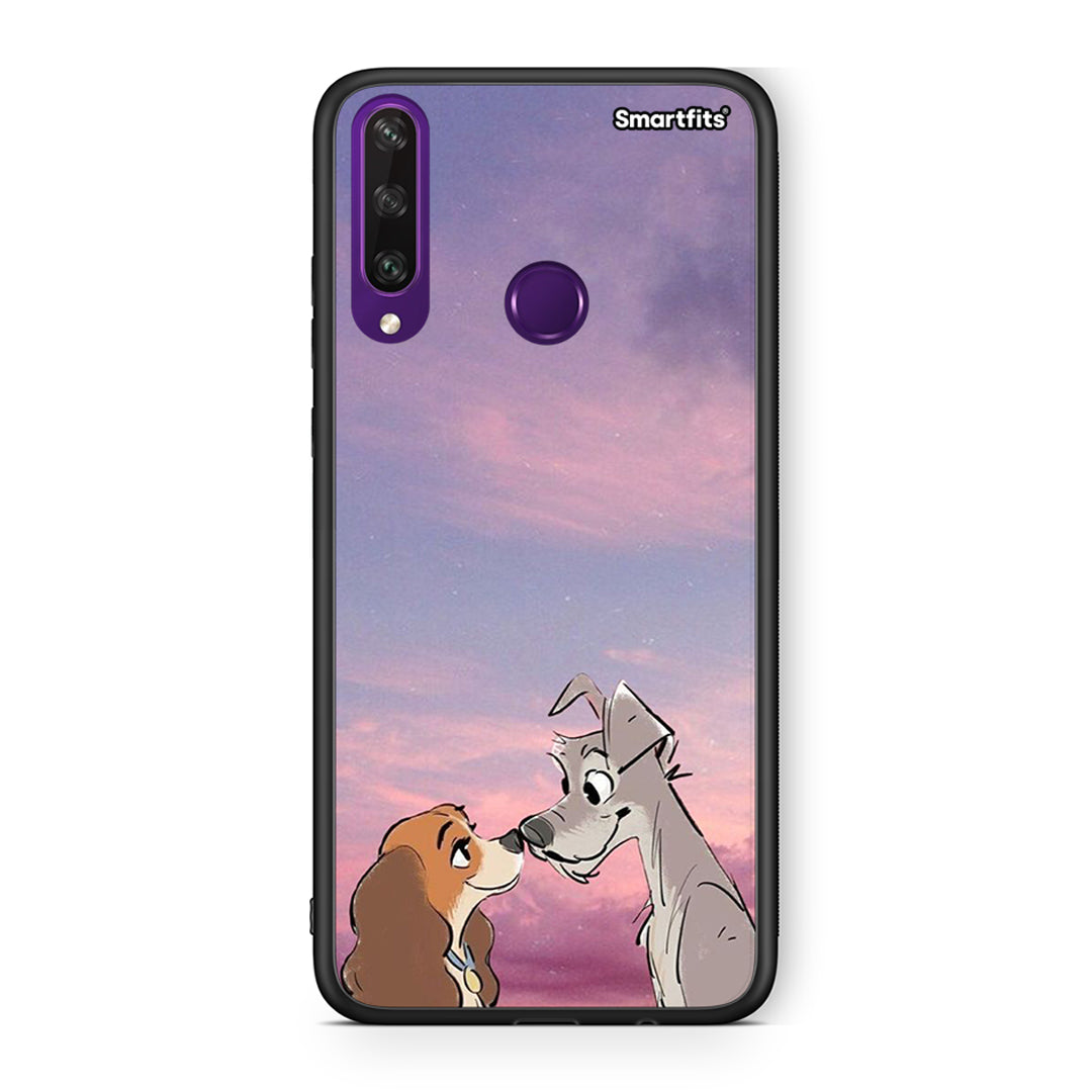 Huawei Y6p Lady And Tramp θήκη από τη Smartfits με σχέδιο στο πίσω μέρος και μαύρο περίβλημα | Smartphone case with colorful back and black bezels by Smartfits