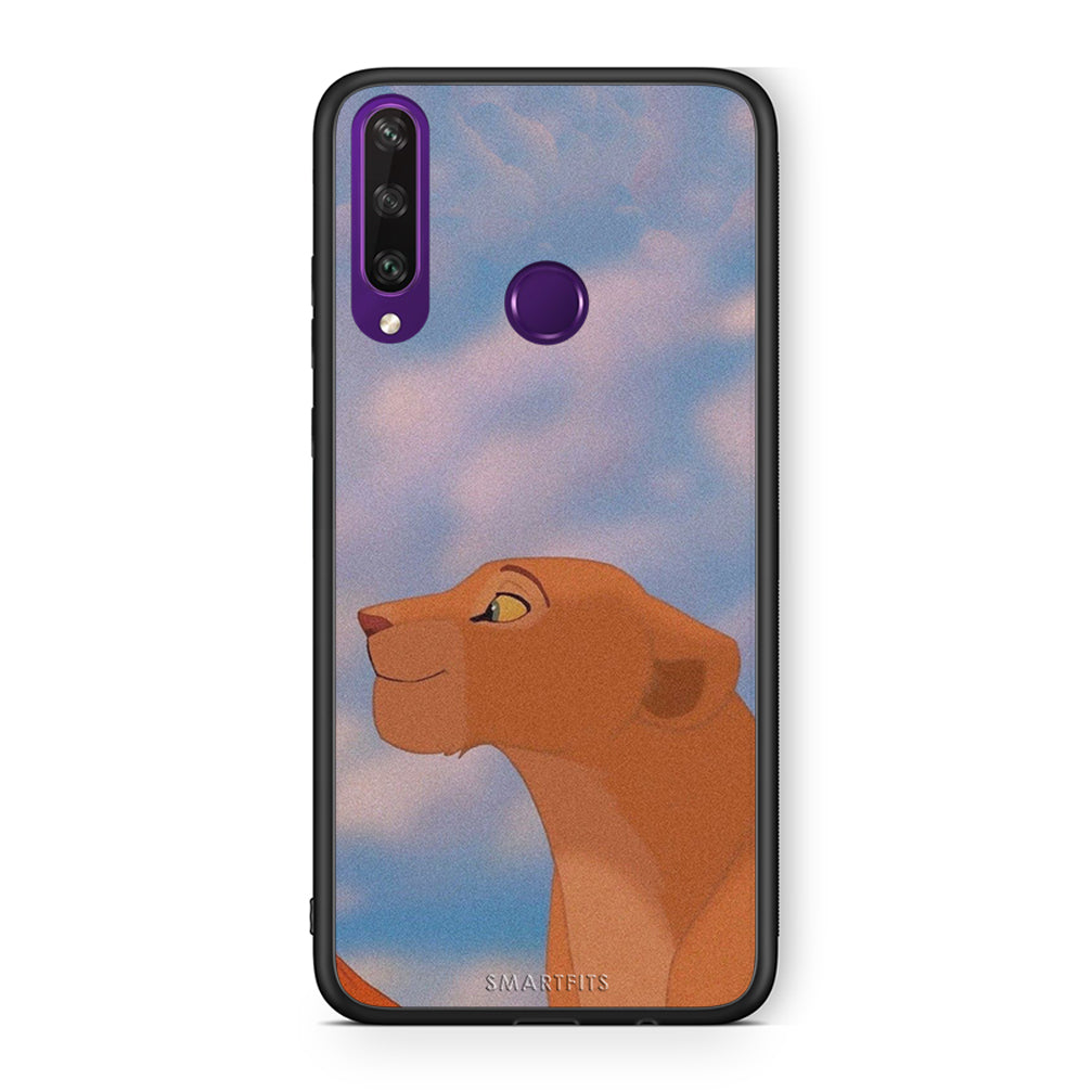 Huawei Y6p Lion Love 2 Θήκη Αγίου Βαλεντίνου από τη Smartfits με σχέδιο στο πίσω μέρος και μαύρο περίβλημα | Smartphone case with colorful back and black bezels by Smartfits