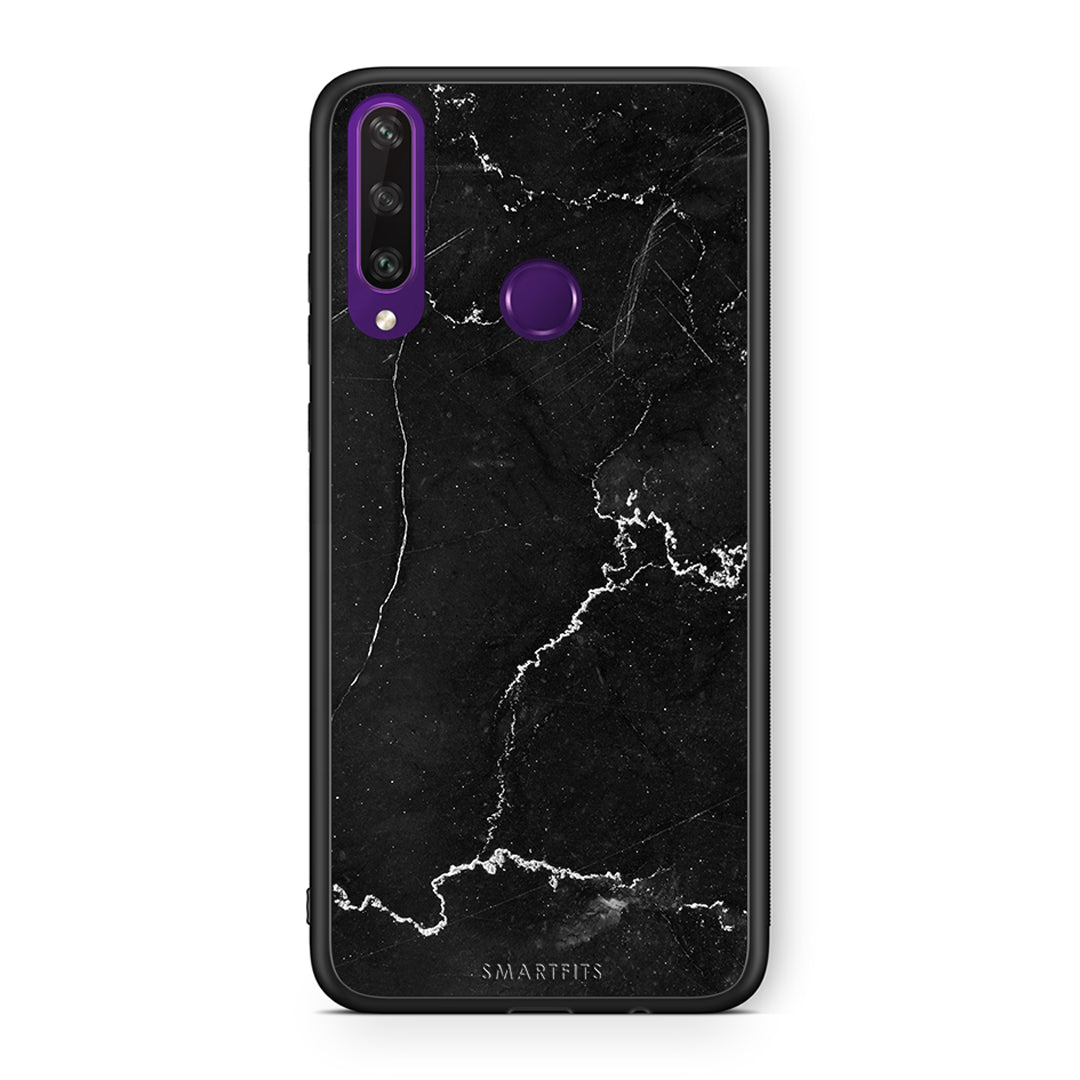 Huawei Y6p Marble Black θήκη από τη Smartfits με σχέδιο στο πίσω μέρος και μαύρο περίβλημα | Smartphone case with colorful back and black bezels by Smartfits