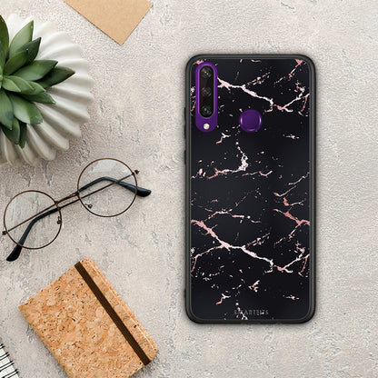 Marble Black Rosegold - Huawei Y6p θήκη